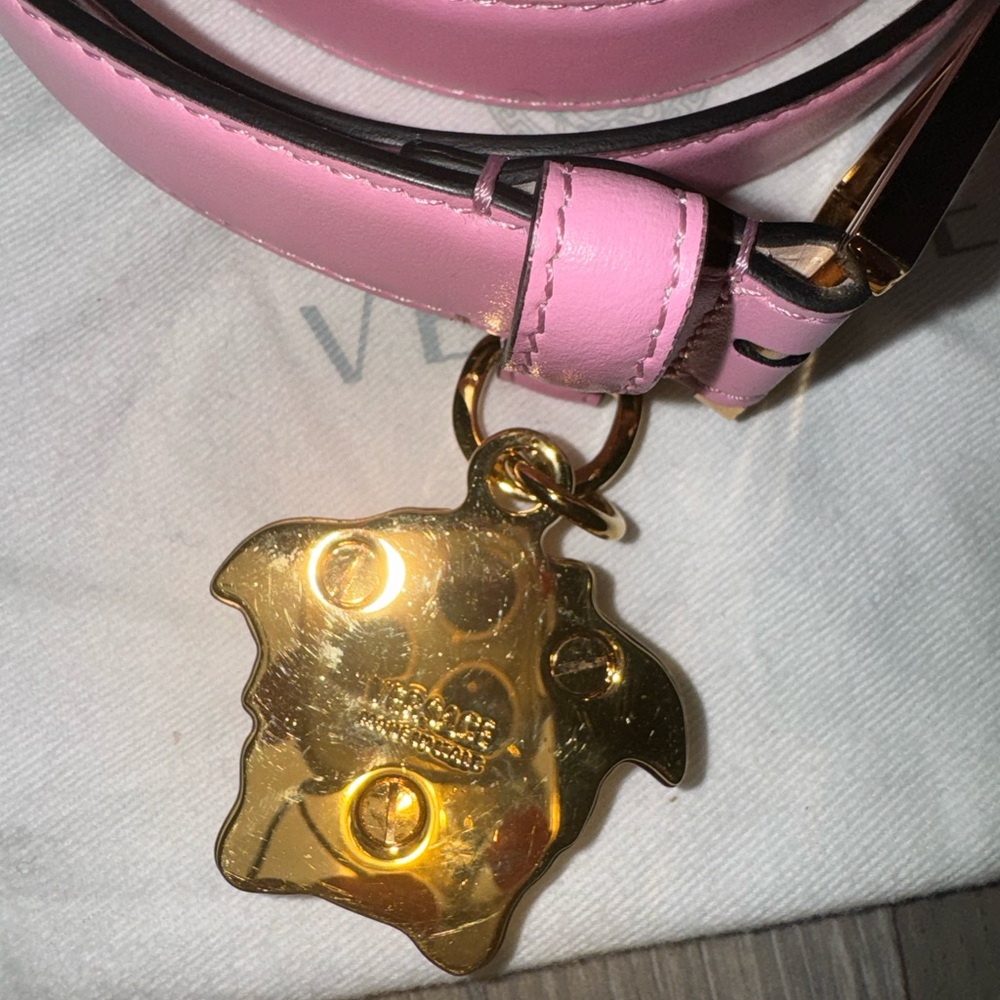 VERSACE Pink Belt (size 75cm- US waist 0-2) AUTHENTIC - Picture 5 of 10